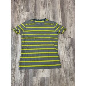 Lululemon Men's 5 year basic Tee Crew Neck Gray Yellow Short Sleeve‎ Size L